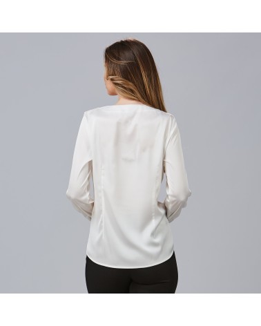BLUSA SATEN CUELLO REDONDO F/S