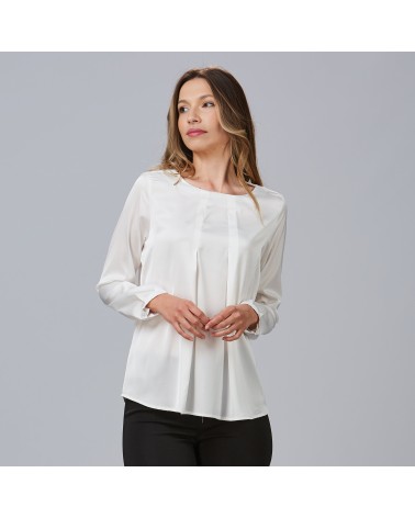 BLUSA SATEN CUELLO REDONDO F/S