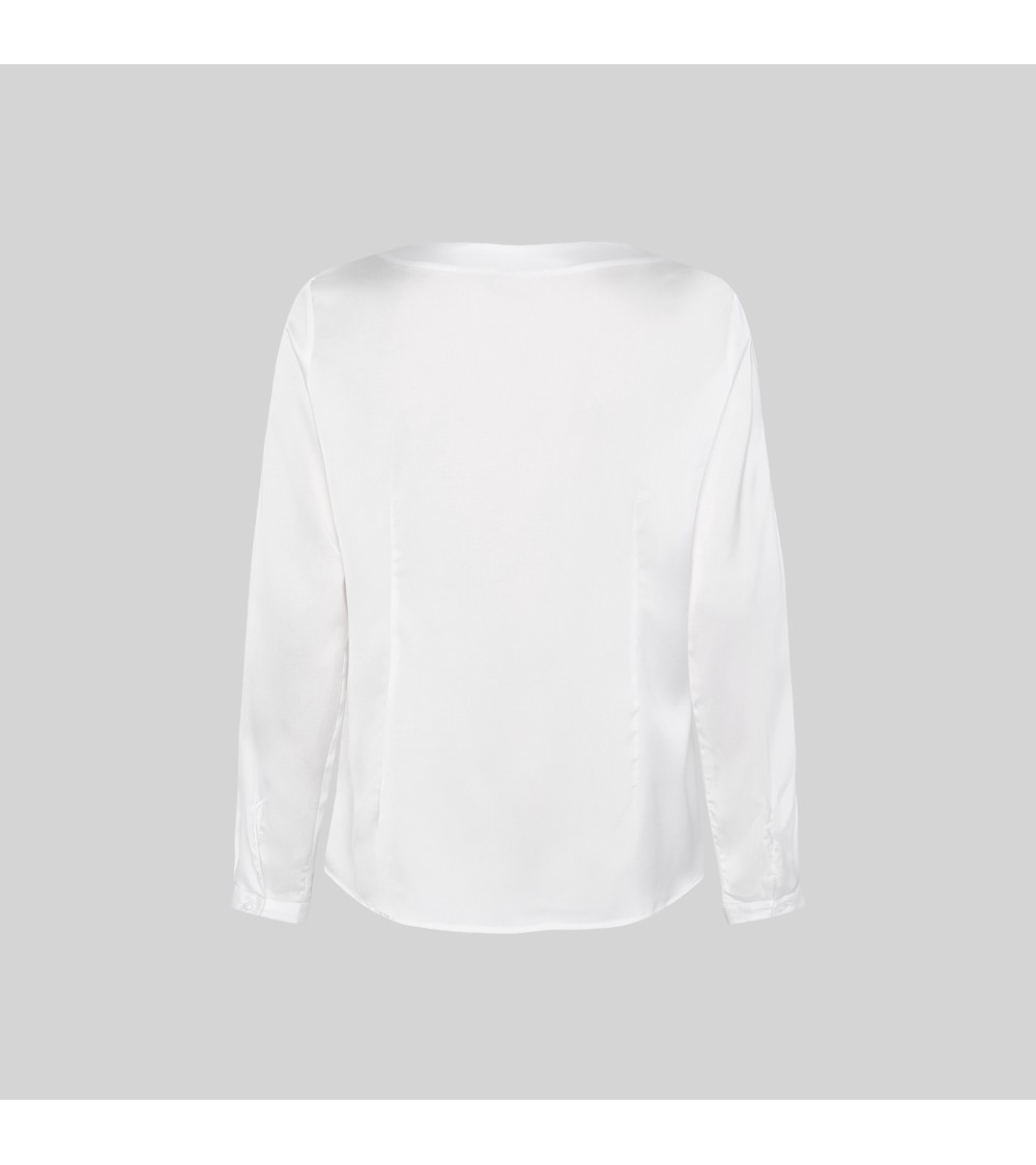 BLUSA SATEN CUELLO REDONDO F/S