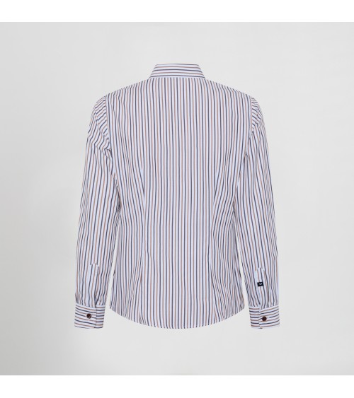 CAMISA MUJER RAYAS POPELIN