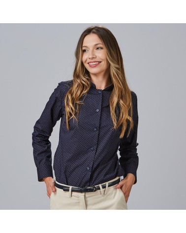 CAMISA PUNTEADO BICOLOR