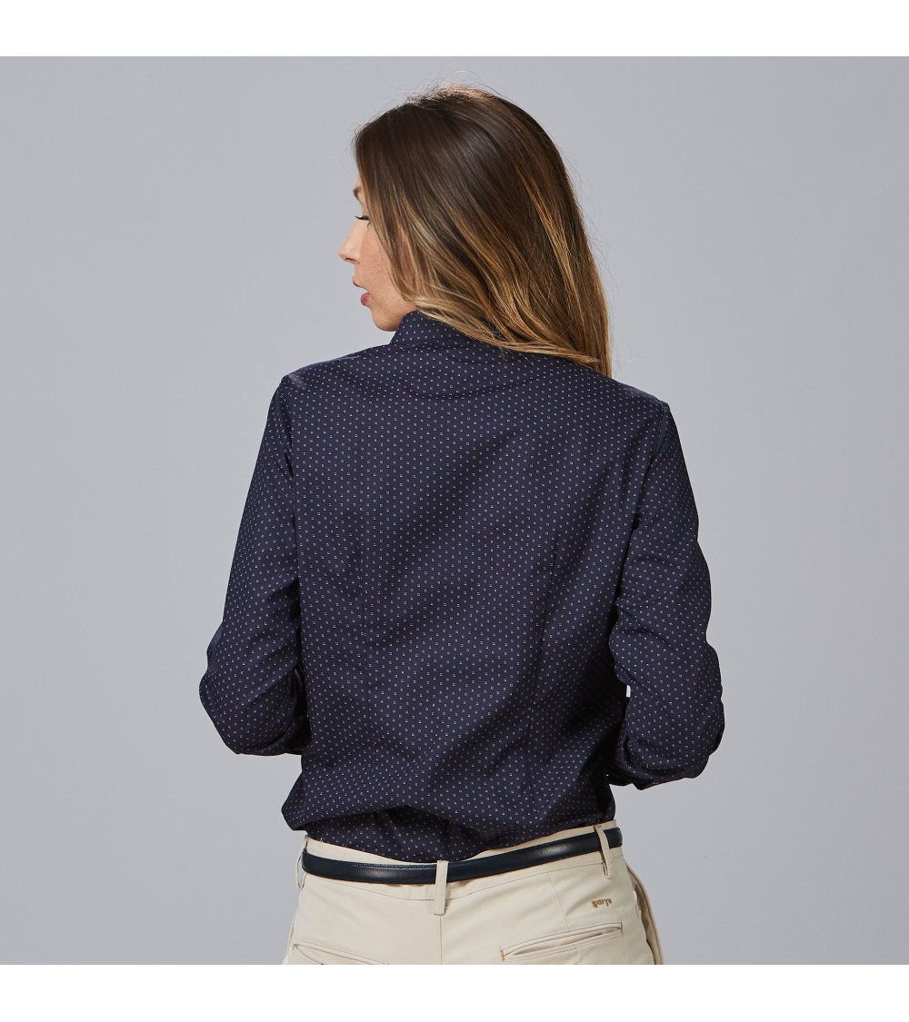 CAMISA PUNTEADO BICOLOR