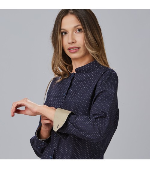 CAMISA PUNTEADO BICOLOR