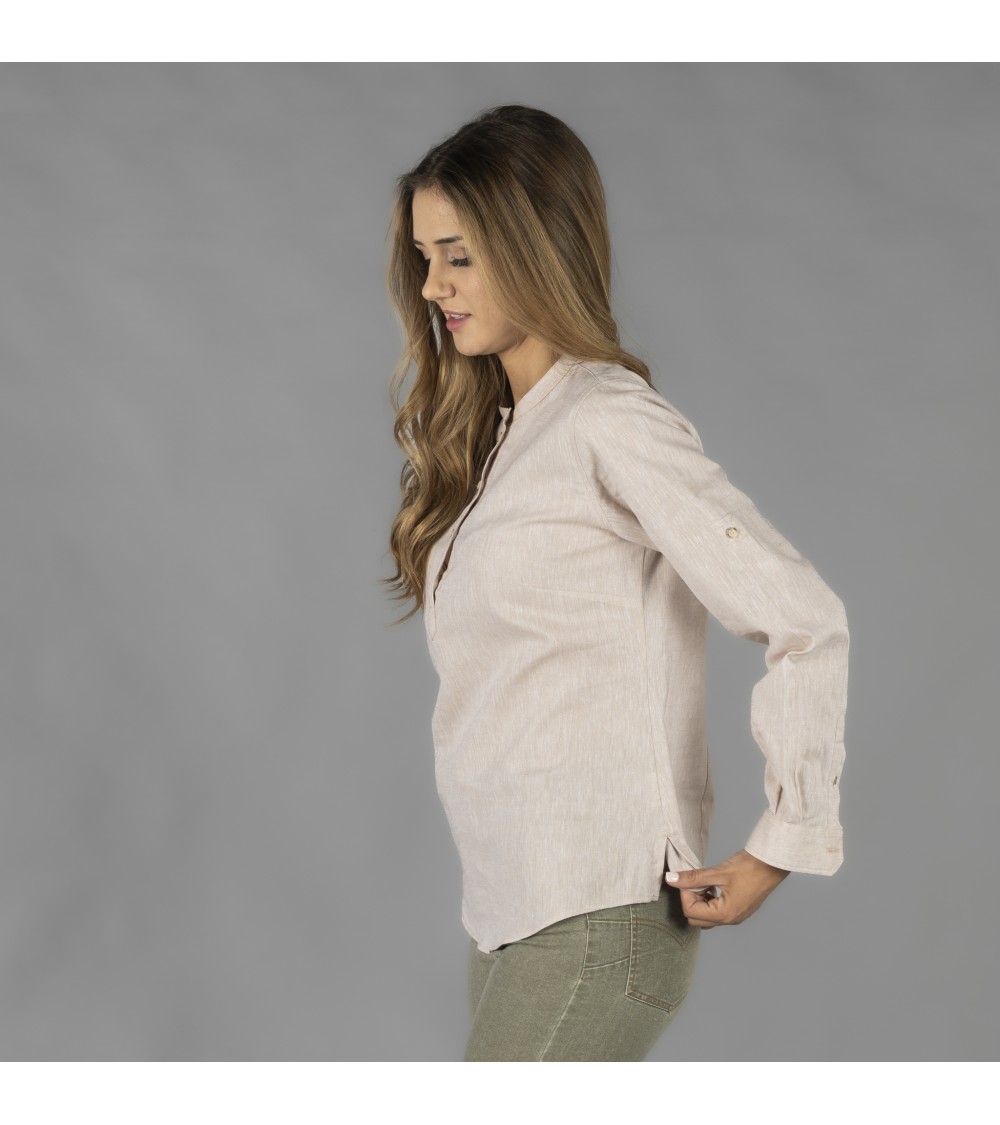 CAMISA MUJER CUELLO MAO