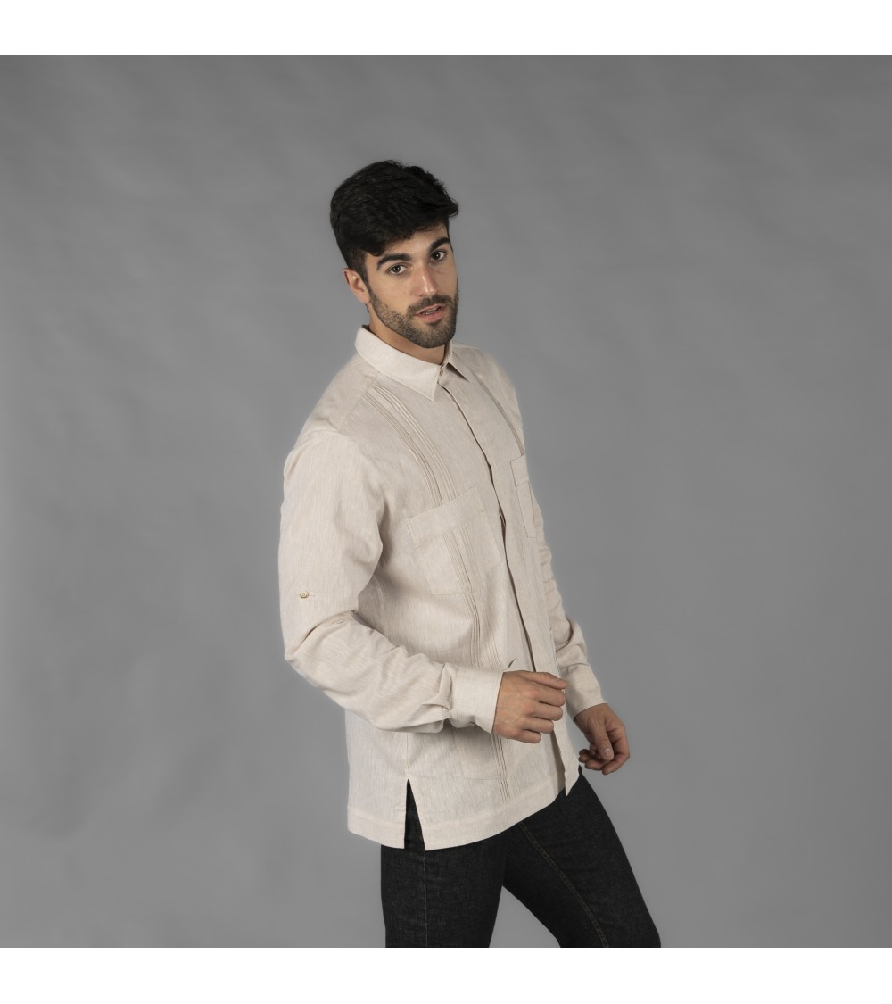 GUAYABERA CUELLO CAMISERO