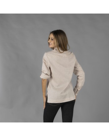 GUAYABERA MUJER CUELLO CAMISERO