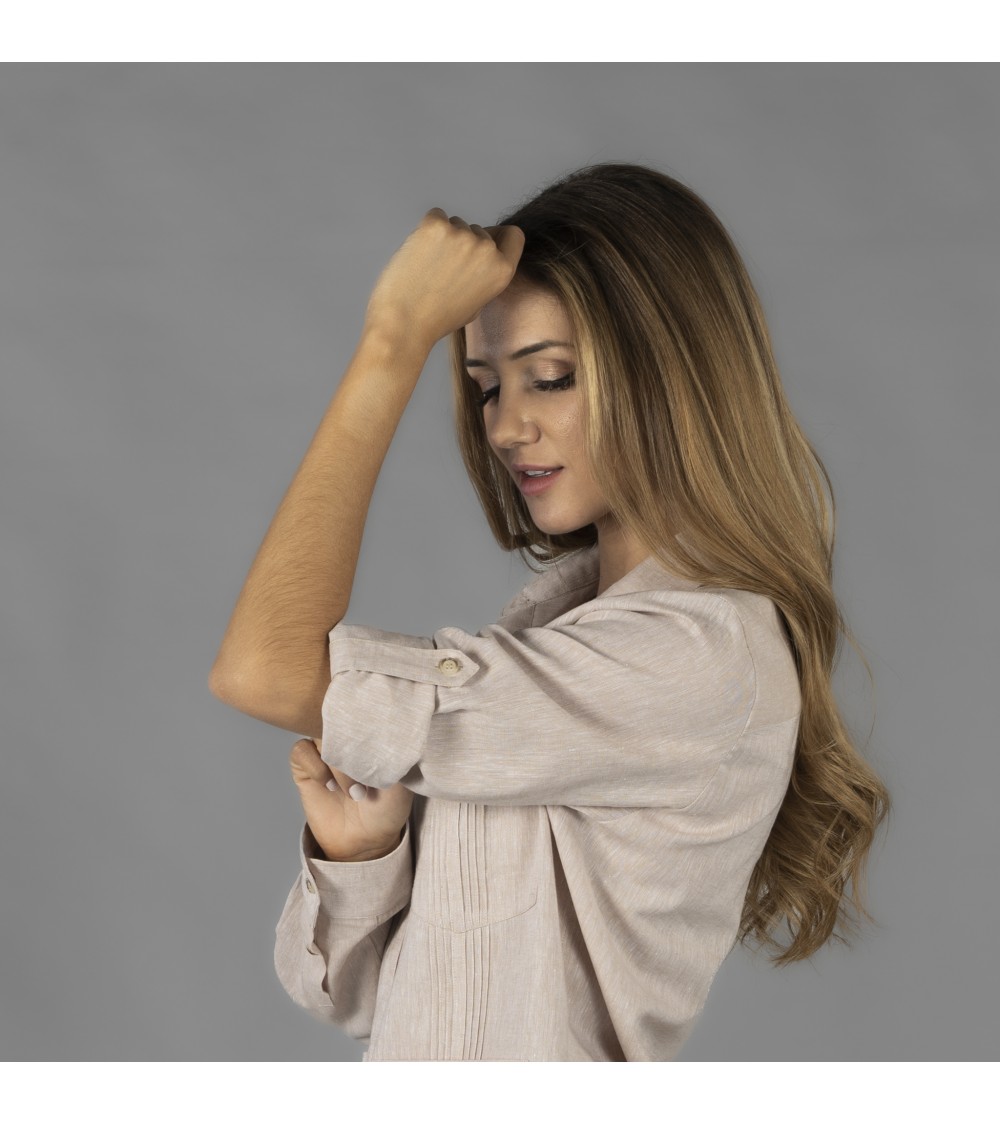 GUAYABERA MUJER CUELLO CAMISERO