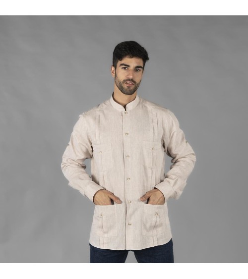 GUAYABERA HOMBRE CUELLO MAO