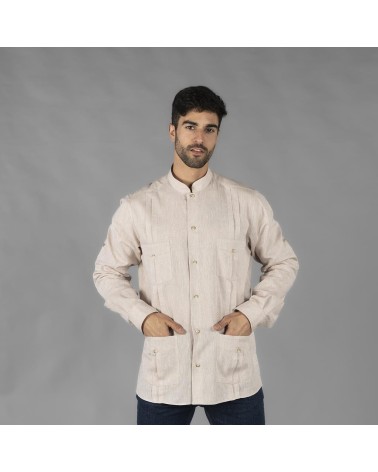 GUAYABERA HOMBRE CUELLO MAO