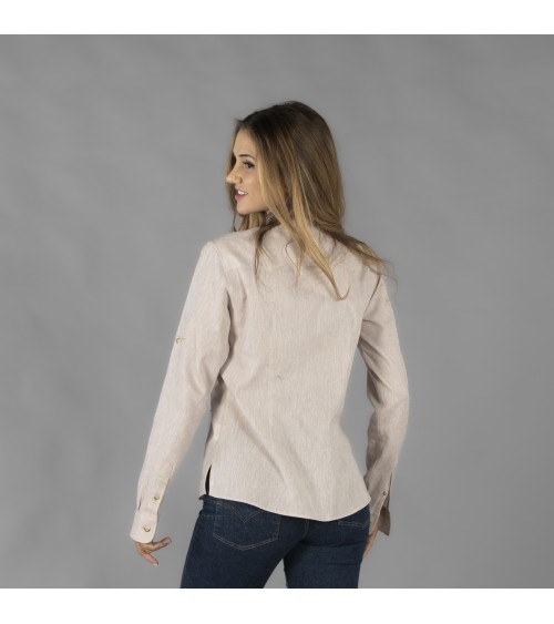 GUAYABERA MUJER CUELLO MAO