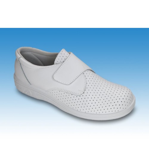 ZAPATO PIEL PERFORADO VELCRO