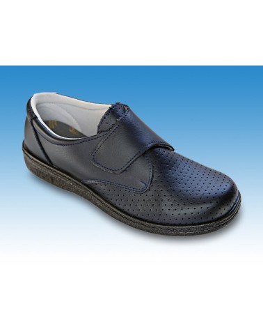 ZAPATO PIEL PERFORADO VELCRO