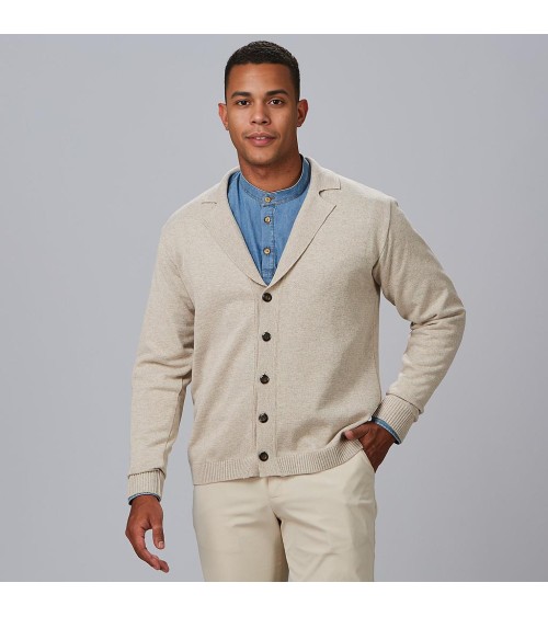 CARDIGAN HOMBRE CUELLO SOLAPA