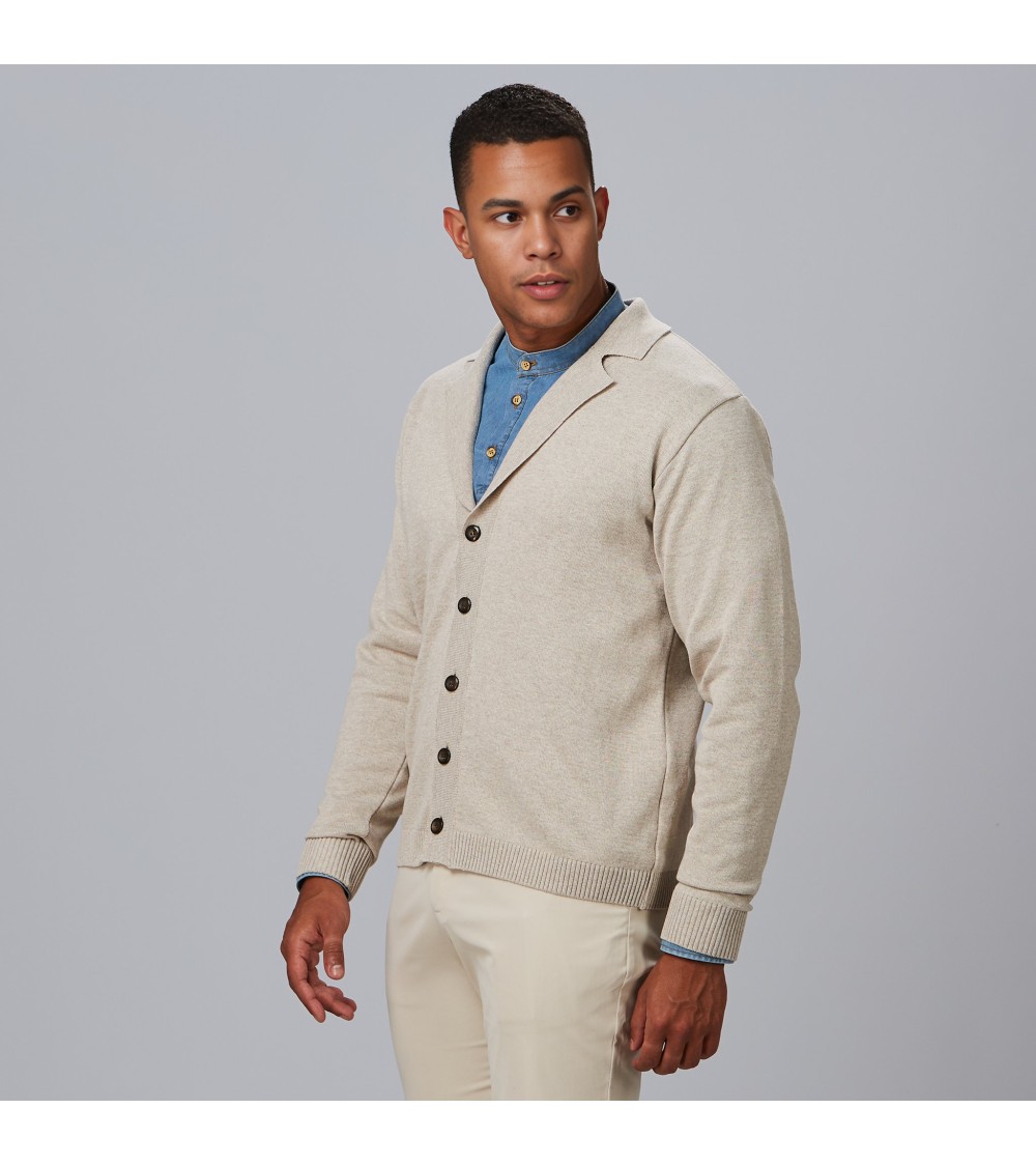 CARDIGAN HOMBRE CUELLO SOLAPA