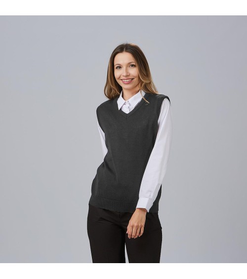 CHALECO MUJER CUELLO PICO