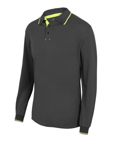 POLO BICOLOR RAYA MANGA LARGA