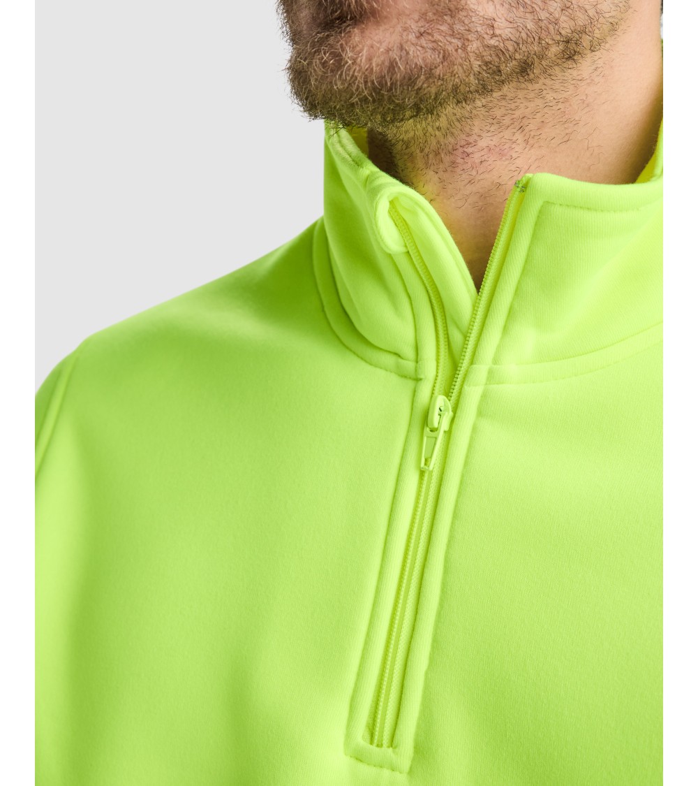 SUDADERA ALTA VISIBILIDAD CREMALLERA MEDIA REFLECTANTE