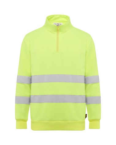 SUDADERA ALTA VISIBILIDAD CREMALLERA MEDIA REFLECTANTE