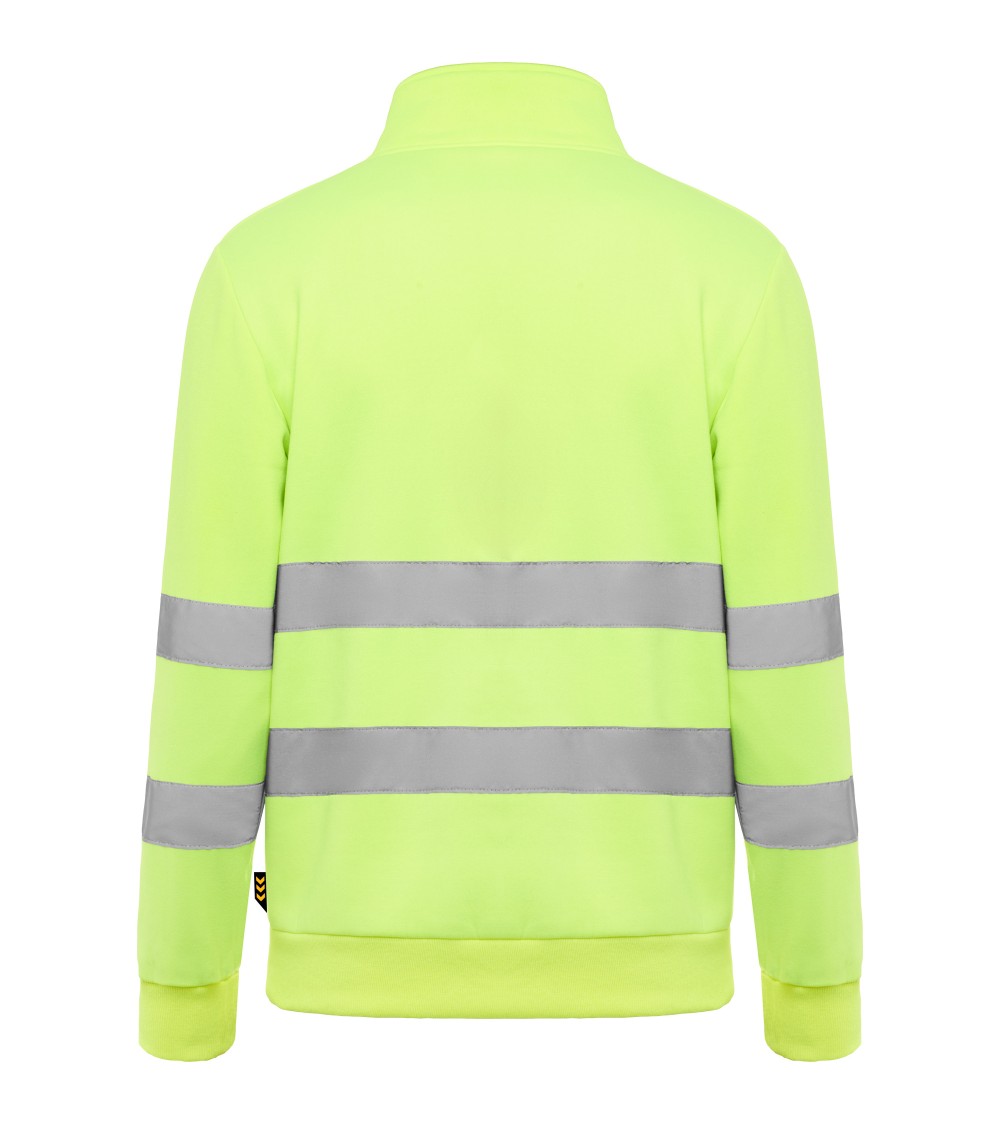 SUDADERA ALTA VISIBILIDAD CREMALLERA MEDIA REFLECTANTE