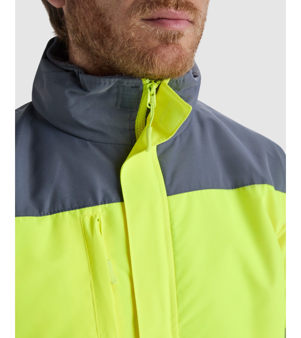 CHAQUETA ACOLCHADA ALTA VISIBILIDAD IMPERMEABLE DESMONTABLE