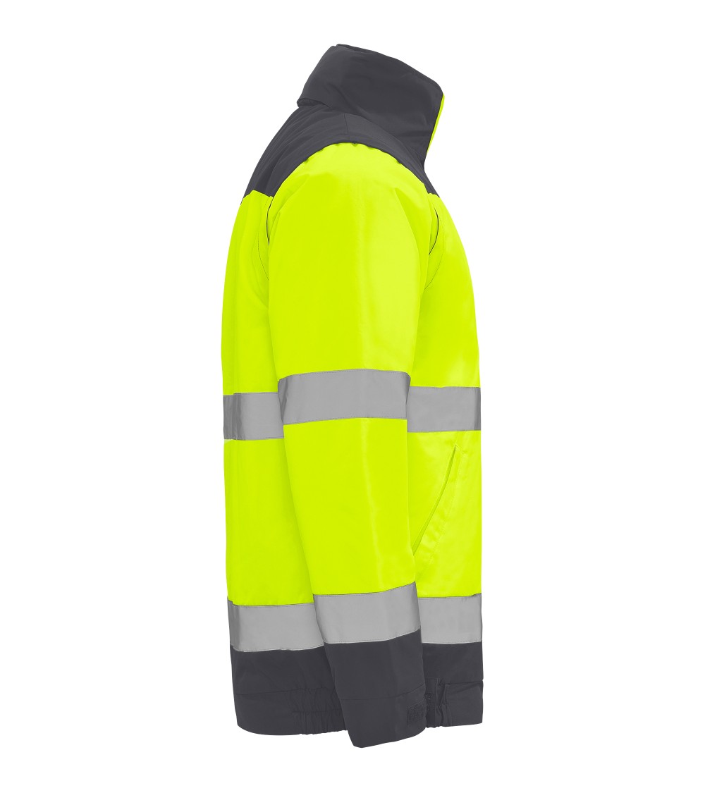 CHAQUETA ACOLCHADA ALTA VISIBILIDAD IMPERMEABLE DESMONTABLE