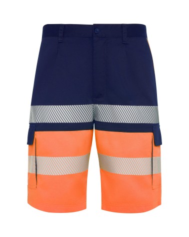 BERMUDA LABORAL MULTIBOLSILLOS AV FLUO BICOLOR