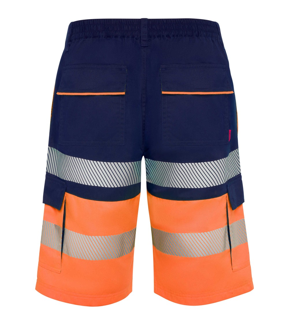 BERMUDA LABORAL MULTIBOLSILLOS AV FLUO BICOLOR