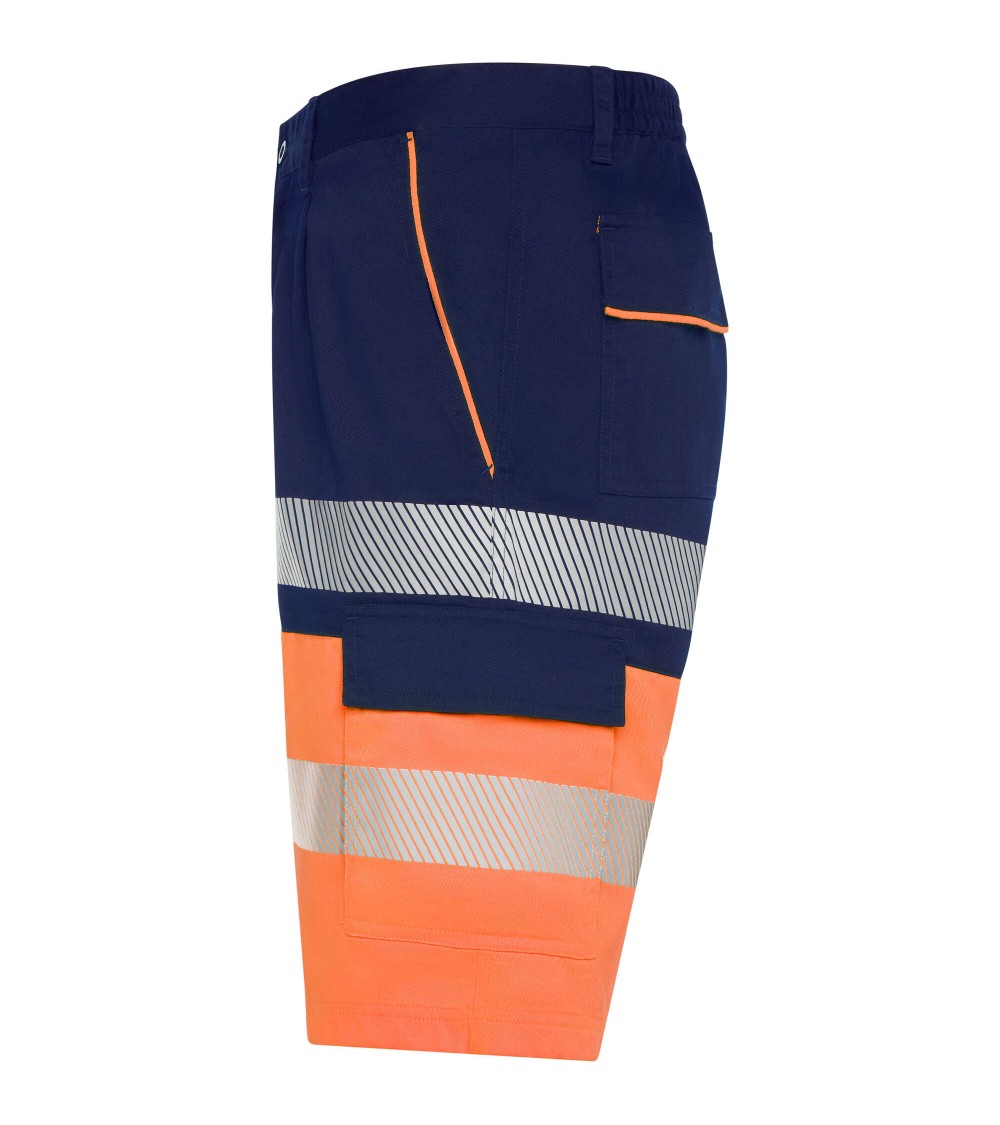 BERMUDA LABORAL MULTIBOLSILLOS AV FLUO BICOLOR