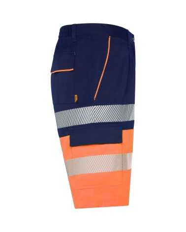 BERMUDA LABORAL MULTIBOLSILLOS AV FLUO BICOLOR