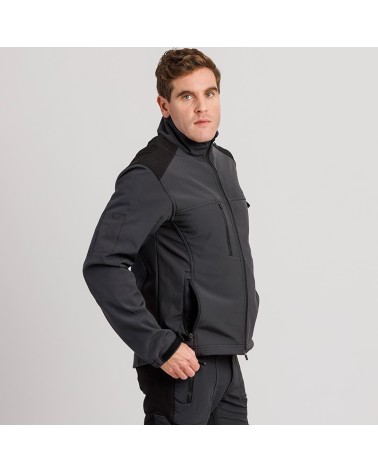 CHAQUETA SOFTSHELL RESISTENTE LLUVIA FORRO POLAR