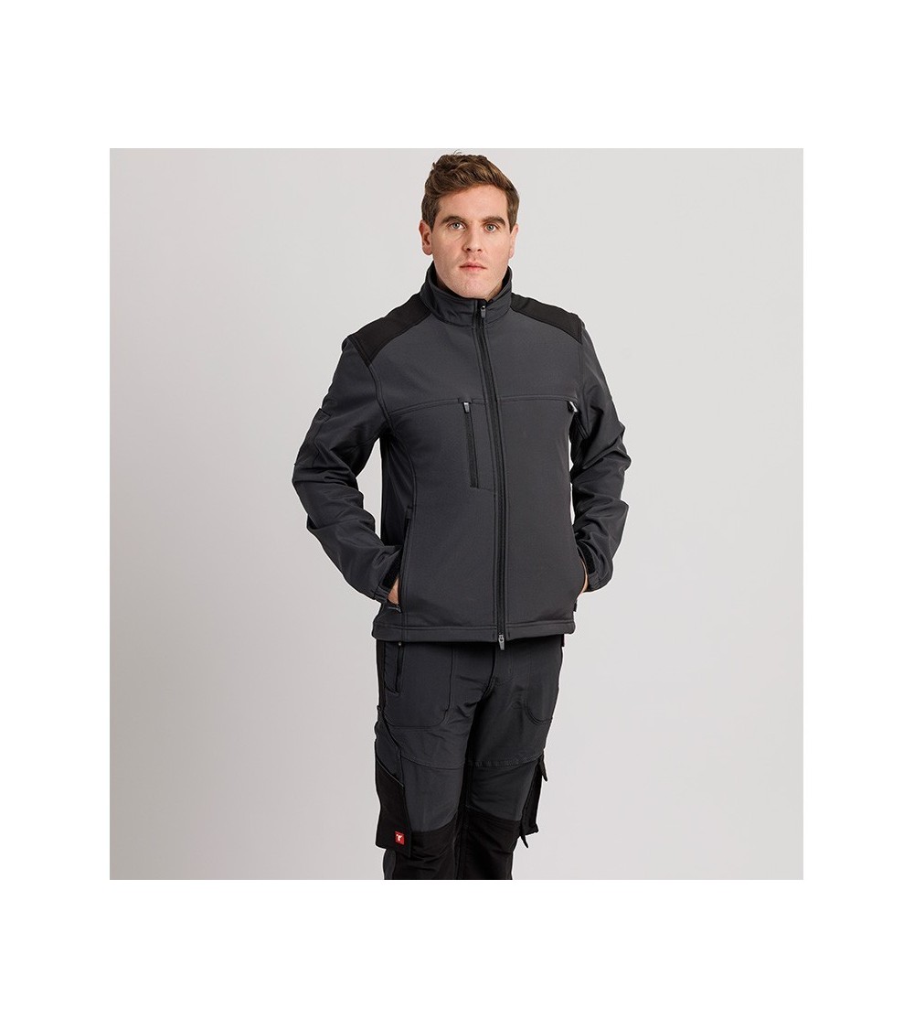 CHAQUETA SOFTSHELL RESISTENTE LLUVIA FORRO POLAR