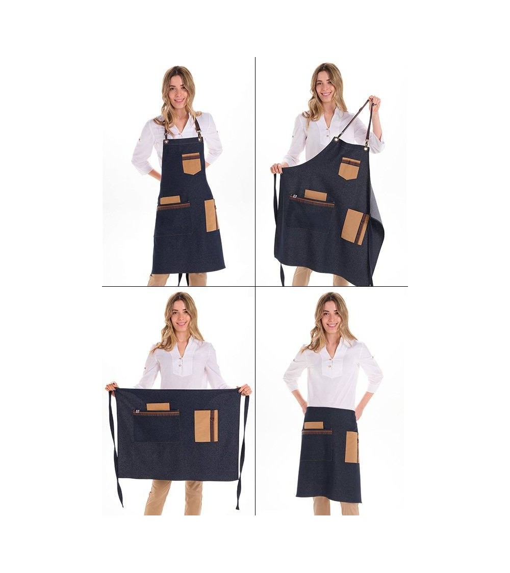 DELANTAL COMBO VAQUERO PETO/CORTO