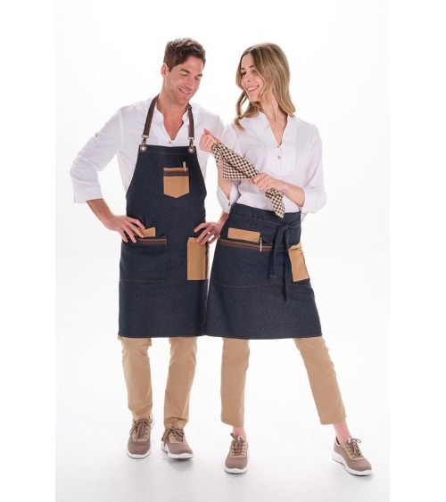 DELANTAL COMBO VAQUERO PETO/CORTO