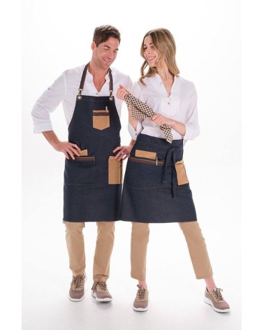 DELANTAL COMBO VAQUERO PETO/CORTO