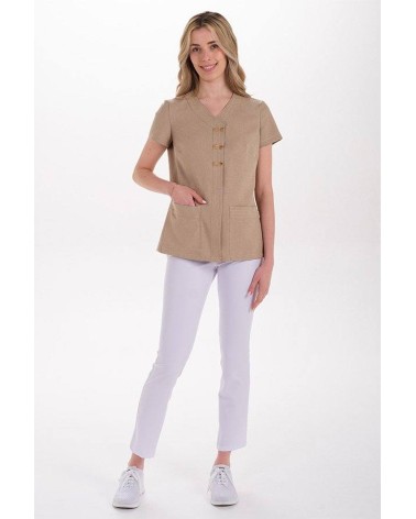 CASACA ESTÉTICA CON DETALLES DE RASO