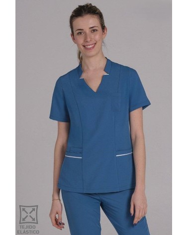 CASACA SANITARIA ELÁSTICA ENTALLADA