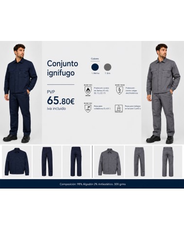 Pack conjunto ignífugo antiestático
