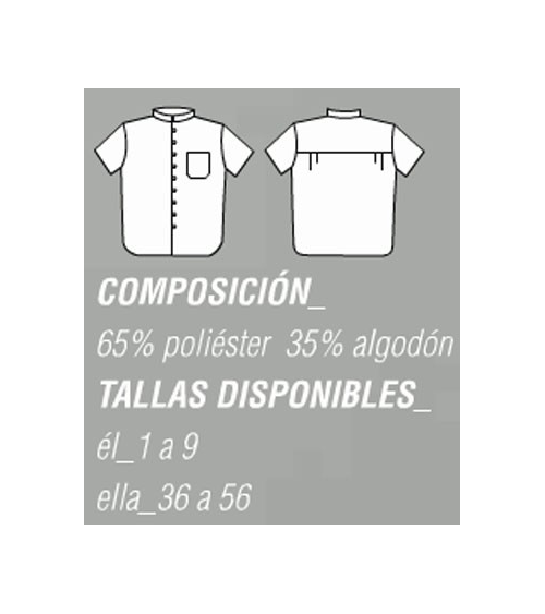CAMISA CBRO M/CORTA CUELLO MAO
