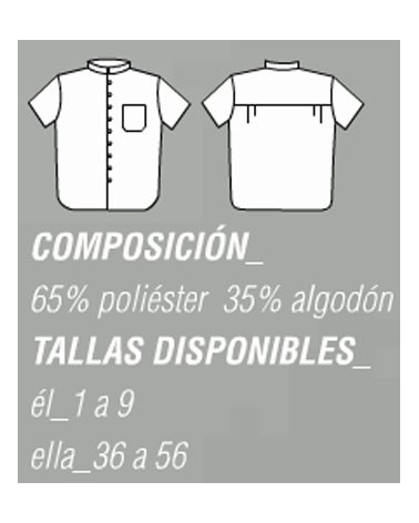 CAMISA CBRO M/CORTA CUELLO MAO
