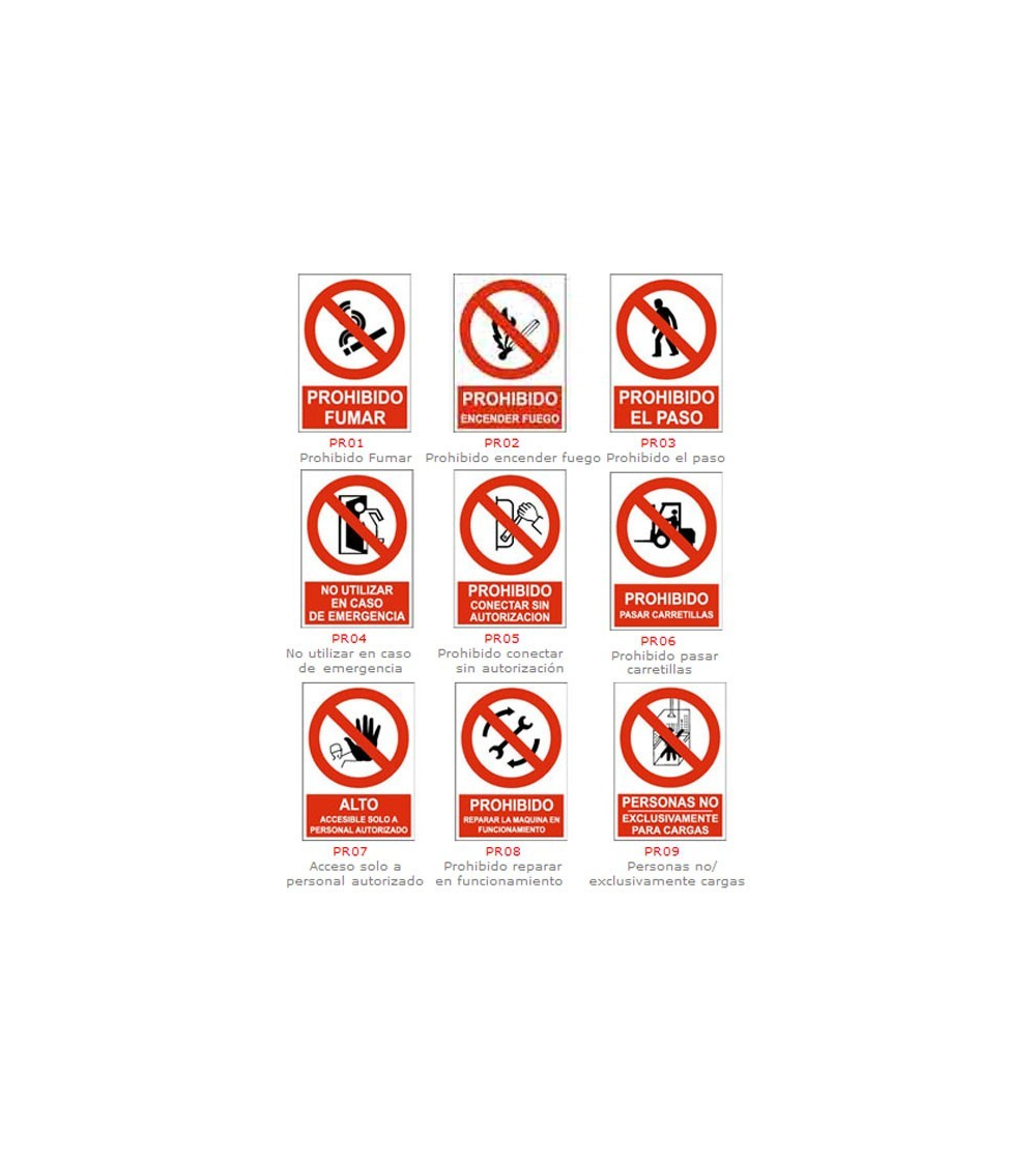 SEÑALES PROHIBICIÓN