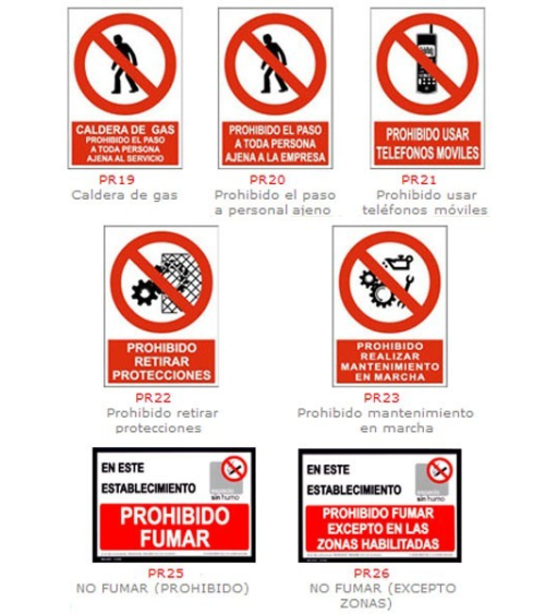 SEÑALES PROHIBICIÓN