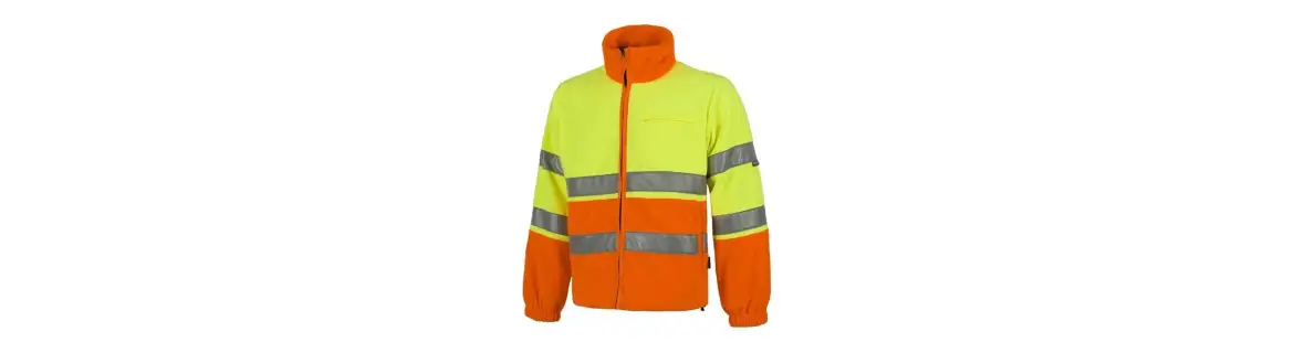 alta visibilidad forro polar cálido reflectante YCC® Sudadera con capucha para hombre de dos tonos L, amarillo/azul marino, alta visibilidad, 2 tonos 
